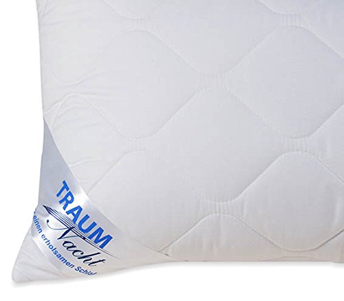 Traumnacht 3-Star Seitenschläferkissen, weich und bequem, aus softer Microfaser, 40 x 145 cm, waschbar, weiß - 2