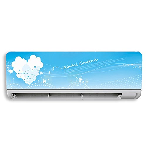 Preisvergleich Produktbild Wandaufkleber ALLDOLWEGE Kreative Klimaanlage renoviert Film wasserdicht selbstklebende Glasaufkleber Landschaftsbau Klimaanlage dekorativ 83 * 23cm, blau