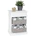 Produktbild FineBuy Korbregal Modern Weiß 2 Körbe 38 x 28 x 53 cm Paulownia Holz | Schmale Kommode | Kleines Regal im Landhaus-Stil