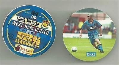 MERLIN Magicap 1996 football pog / disc No 83 West Ham United JULIAN DICKS
