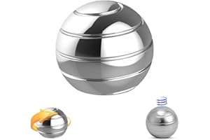 QANYE Giroscopio in Metallo, Sfera da Spinner in Metallo, Giocattolo Cinetico, Giroscopio da Tavolo, per Alleviare lo Stress Contro L'ansia Lspira la Creatività Interiore