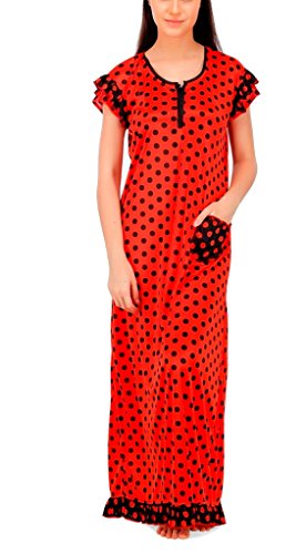 Fabme Printed Satin Night Gown ( Pack of 1 ) RS.329 (63.00% Off) - Amazon