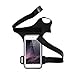 Produktbild AOLVO Handy Armband Daumen Handgelenk Tasche für Herren Damen, regendicht Radfahren Running Unterarm Band Armband Tasche mit Schlüssel Karte Cash Slot für iPhone X 8 7 Plus Samsung S9 S8 S7 (10,2 cm – 15,2 cm Handys) Schwarz