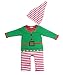 Swaroser Santa's Lil' Elf Costume Unisex-Baby Christmas suits leotard Santa hat Jumpsuit climbing clothes Rompers Pant sets (medium 9-14 Month)