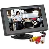 BW 4.3'' Color TFT Car Monitor Support 480 x 272 Resolution and Car Rear-view Mirror System Monitor, Mini Monitor for Car/Automobile
