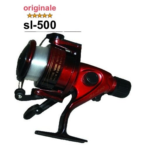 Dalu Carrete de Pesca - Modelo Original Prodigital SL500 Red - Carcasa sometida a Tratamiento antisalinidad - Gear Ratio 5.1:1 3 rodamientos - Cuerpo de Grafito Resistente y Ligero