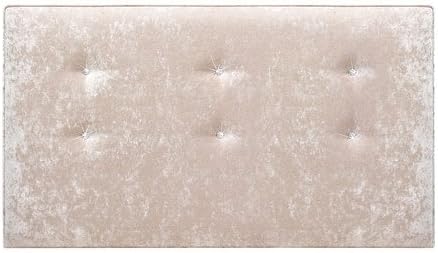 Crystal Kingsize (5ft) Headboard in a Crushed Velvet Fabric (Fast Delivery Headboard!)