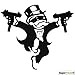 Produktbild Monopoly Männchen UZI  Autoaufkleber ca 15 cm Tuning Motorsport Aufkleber Decal von SUPERSTICKI® aus Hochleistungsfolie geplottet,freigestellt ohne Hintergrund für alle glatten Flächen UV und Waschanlagenfest Profi Qualität
