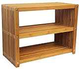 MATERIAL - Das Regal ist sehr hochwertig verarbeitet und besteht aus Bambus, einem nachwachsenden Rohstoff. Der naturbelassene Look sorgt für eine schöne Wohlfühlatmosphäre