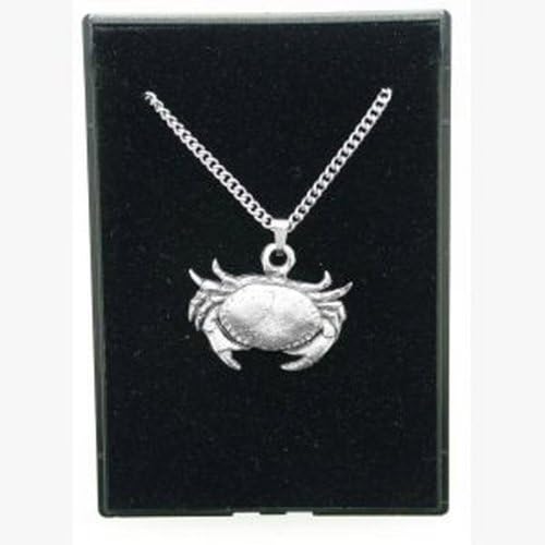 Cancer Star Sign Pendant Necklace in Pewter, Lovely Gift, Supplied in Organza Bag