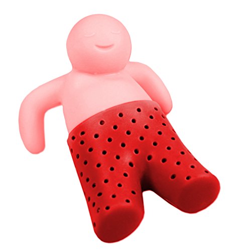 COM-FOUR® 2x Tee Ei Sieb Teeei Teesieb für Teeliebhaber (Mr. Tea pink/rot/grau – 2 Stück) - 4