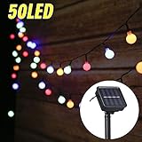 【8 modos de iluminación】:Ocho tipos de modos de trabajo ajustables (combinación/En ola/secuencial/Slo glo/persiguiendo/Decoloración Lenta/ Centelleo/Constante en), perfectos para decorar su jardín, patio, fiesta, etc.