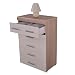 3 Piece Bedroom Set 4+2 Chest of Drawers Bedside Table & Wardrobe White & Sanoma Oak