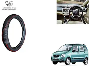 Universal Hub Car Steering Wheel Cover (Black Crock) for Wagon R 2003