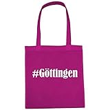 Tasche #Göttingen Größe 38x42 Farbe Pink Druck Weiss