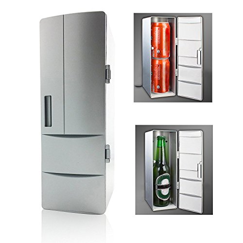 USB Kühlschrank,Portable Mini Getränke Getränk Dosen Kühler / Wärmer Büro Kühlschrank Für zu Hause, Laptop, PC oder Auto