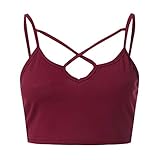 Frau Yanhoo Cross trägerlose Träger Schlauchoberteil mit schmaler Weste Damen Tank Top Tank Top Ärmelless Crop Top BH Backless Vest Tank Kleidung