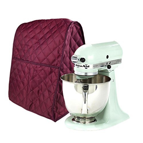 HOGAR AMO Mischer Abdeckung mit Organisator Beutel, Staubdicht und Schützen Ihren Mixer / Auch Benutzt Als Standmix Abdeckung, Juicer Abdeckung, Coffeemaker Abdeckung / Hauptdekor für Ihr Countertop (Schwarz oder Tiefrot oder Caffee) - 3