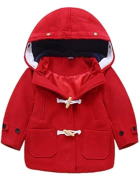 TXYSEFS Baby Jungen Mantel Dufflecoat Kinder Herbst Winter Outerwear Jacke mit Kapuze für Körpergröße 85-135cm...