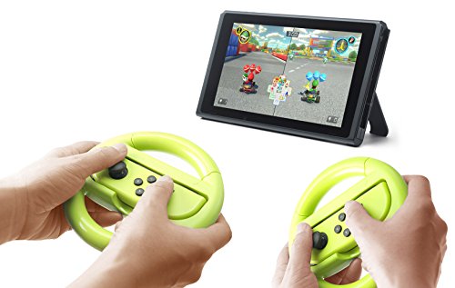 AmazonBasics Steering Wheel for Nintendo Switch - Neon Yellow (2 Pack)