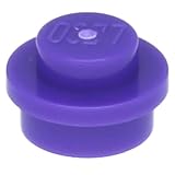 LEGO System - 100 runde Platten mit 1x1 Noppen in purple - LEGO