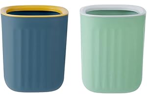 Kytpyi papelera de escritorio mini, 2 piezas 15x12.5cm mini papelera de mesa cubo de basura de mesa mini cubo de basura bote de basura pequeño para casa sala de estar cocina dormitorio baño