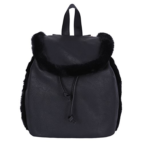 Preisvergleich Produktbild Primark Schwarzer Rucksack mit Pelz