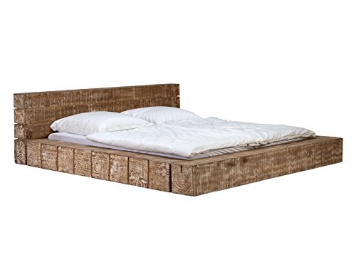 massivum Doppel-Bett Crusher 180x200 cm aus massiven Mango-Holz und Akazien-Holz lackiert Bett-Gestell