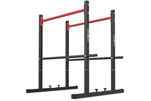 Marbo Sport Dip Station Barras de inmersión para Parallel Bars Parallettes Dip Calistenia Estación de dominadas Ajustable MH-D212