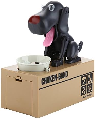 Dog Piggy Bank Doggy Coin Bank Money Box- Robotic Coin Munching Toy Coin Saving Bank Home Decor Gift (3#)
