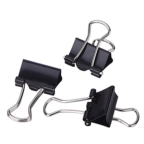 Mini Clips de Pinzas Met  licas de Papel  Negro  2   60 Piezas  15 mm 