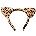 Leopard Print Soft Padded Fur Cat Ears Alice Hair Band Headband Fancy Dress Party Hen