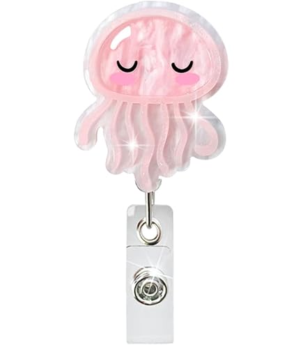 Lot De 2 Porte Badges Rétractables Avec Nœud Rose - Pour Infirmières, Médecins, Professionnels