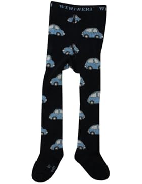 Weri Spezials Baby und Kinderstrumpfhose in Marine Auto Motiv