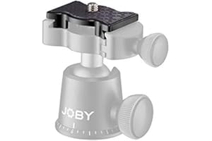 Joby JB01570-BWW Plateau Rapide 3K PRO Léger et Compact Type Arca-Swiss pour Vlogging/Photo/Vidéo, avec appareil Hybride Canon, Nikon, Sony, Conçu pour la Rotule Ball 3K PRO et Kit GorillaPod 3K PRO