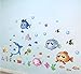 Produktbild Cartoon Fisch Wandaufkleber für Kinderzimmer Badezimmer Aquarium Meereslebewesen Wandtattoos Wasserdichte Tapete Kunst Wandbilder
