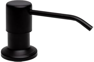 PRIMAGRAN Dispensador de Jabón para Cocina, Dispensador de Detergente Negro para Fregaderos con Botella de 400ml Llena Desde Arriba