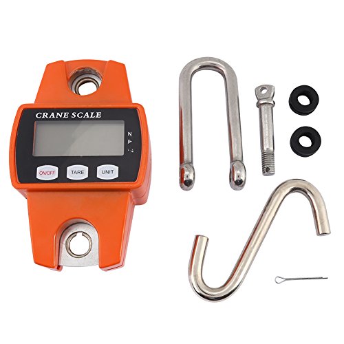 Akozon Pèse Bagage Electronique/Balance numérique Portable/Peson de voyage 300 kg Échelle avec Crochet Pour Industriel Chasse, Pêche, Voyage, Cuisine, Bagages