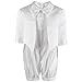 Freshbaffs Baby Boys White Cream Bow Tie Front Button Christening Romper Suit (6-9months, White)