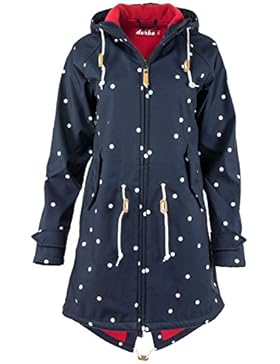 Derbe Dame Island Friese Dots Softshell Navy Jacke