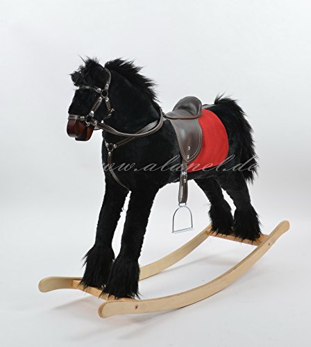 BLACKY Sehr Hochwertiges Großes Schaukelpferd / Schaukeltier Handarbeit NEU & OVP BLACK FRIDAY OFFER