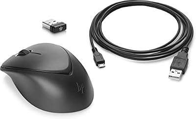 HP Wireless Premium Mouse Souris RF sans Fil Laser 1200 DPI Ambidextre - Souris (Ambidextre, Laser, RF sans Fil, 1200 DPI, Noir)