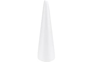 Holibanna Schiuma Coni 30Cm Bianco Polistirolo Cono Artigianato Schiuma Cono Natale Albero Polistirolo Schiuma per Natale Centrotavola Decorazione Matrimonio