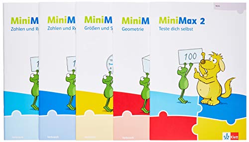MiniMax 2 Schülerpaket (5 Hefte: Zahlen und Rechnen A, Zahlen und Rechnen B, Größen und Sachrechnen, Geometrie, Tested