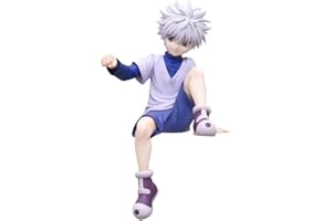 Xinnice Killua Zaoldyeck Noodle Stopper Figurine PVC Modèle assis Anime Décoration de bureau Statue de collection pour fans, 12 cm