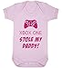 Xbox One Stole My Daddy Baby Vest. (0-3 months, Pink Vest - Fuchsia Vinyl)