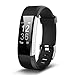 Price comparison product image Smart Bracelet, Bluetooth 4.0 Waterproof Heart Rate Monitor with 0.96"OLED Touch Panel,Activities Recording,GPS & Auto Sleep Tracking, SMS/SNS, Sedentary, Pedometer Alert,Best Fitness Tracker for Iphone X/8/7/6S/SE, Ipad, Samsung Galaxy S8/S7/Edge and More