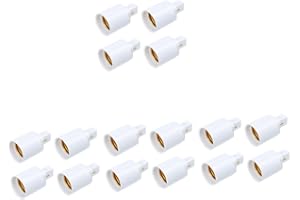 DOITOOL 16 unidades G24D convertidor de cabeza de lámpara adaptador E12 bombillas E27 bombilla G24 a E27 adaptador portalámparas