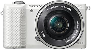 Sony Alpha 5000 Systemkamera (Full HD, 20 Megapixel, Exmor APS-C HD CMOS Sensor, 7,6 cm (3 Zoll) Schwenkdisplay) wei&szlig; inkl. SEL-P1650 Objektiv