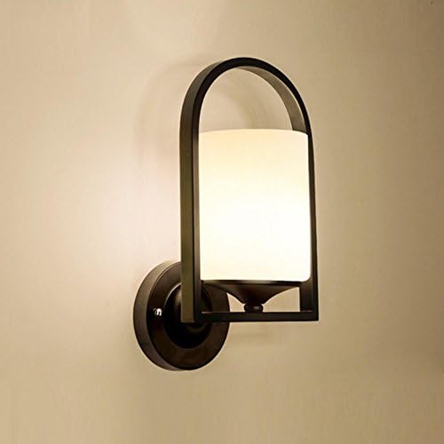 AMZH Retro LED Wall Lamp Loft Iron wall light E27 Candle Holder Style Wall Sconce Bedside Lamp Led Fixture Black Body path